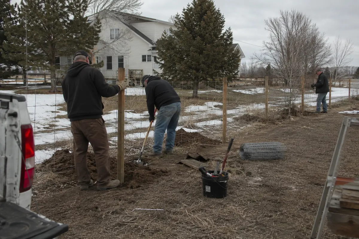Fence installation on a property in Albion, ID